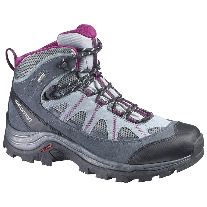 Buty Turystyczne Damskie Salomon AUTHENTIC LTR GTX® W - Srebrne / Fioletowe - Polska (094-XLSAPZ)